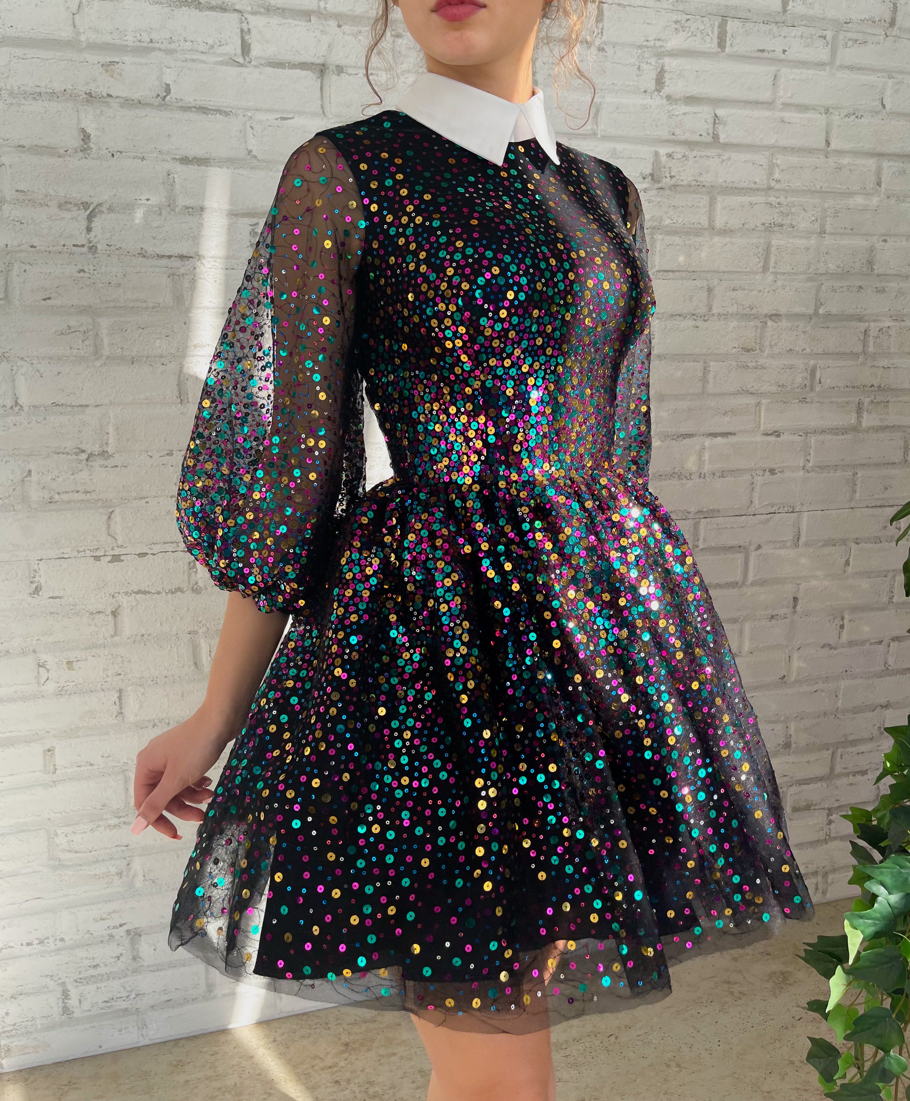 Rainbow Constellation Mini Dress Teuta | Matoshi