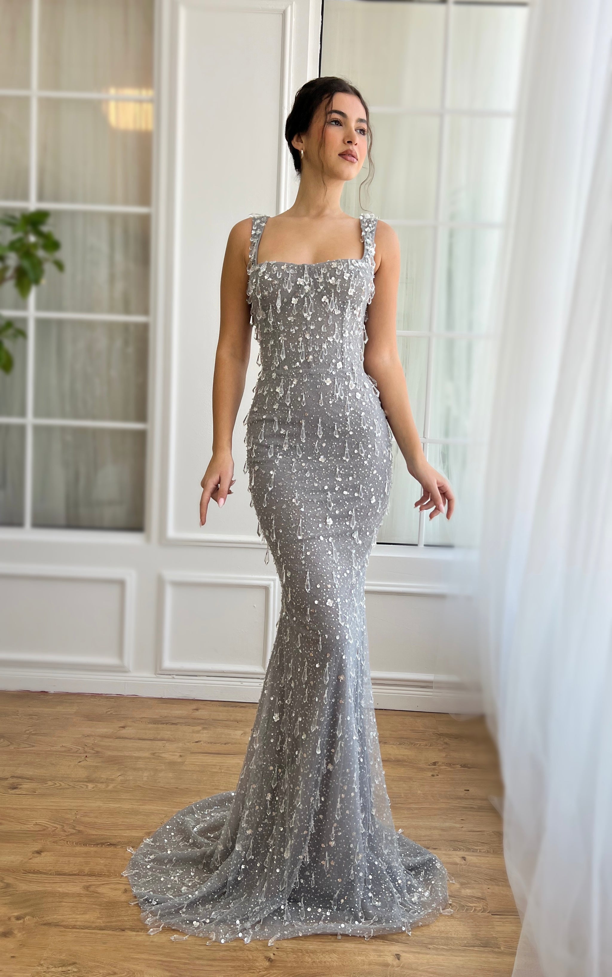 Crystal Cascade Mermaid Dress | Teuta Matoshi