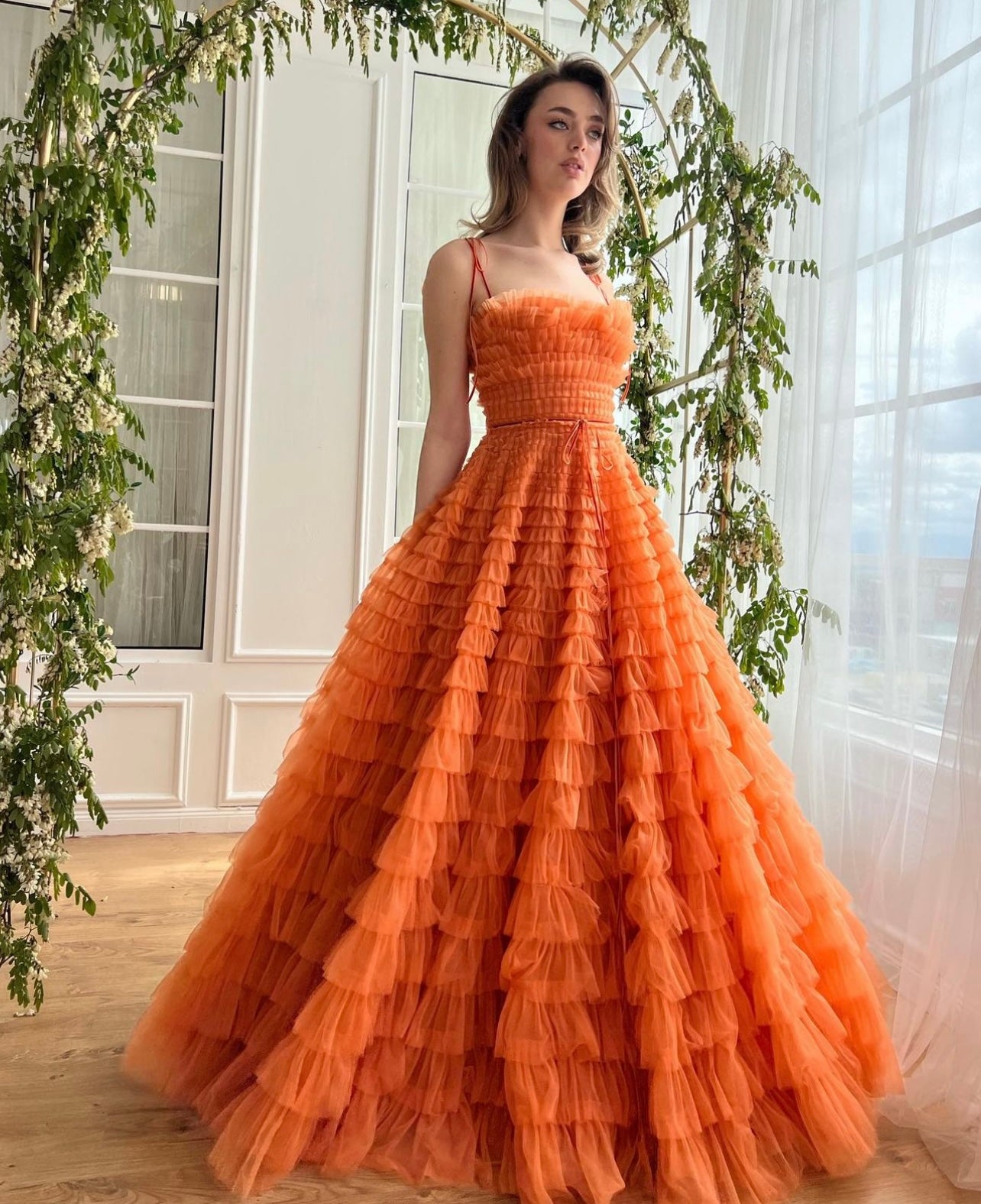 Gown orange best sale