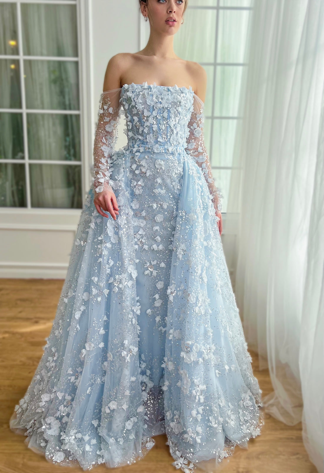 Baby Blue Serenade Gown | Teuta Matoshi