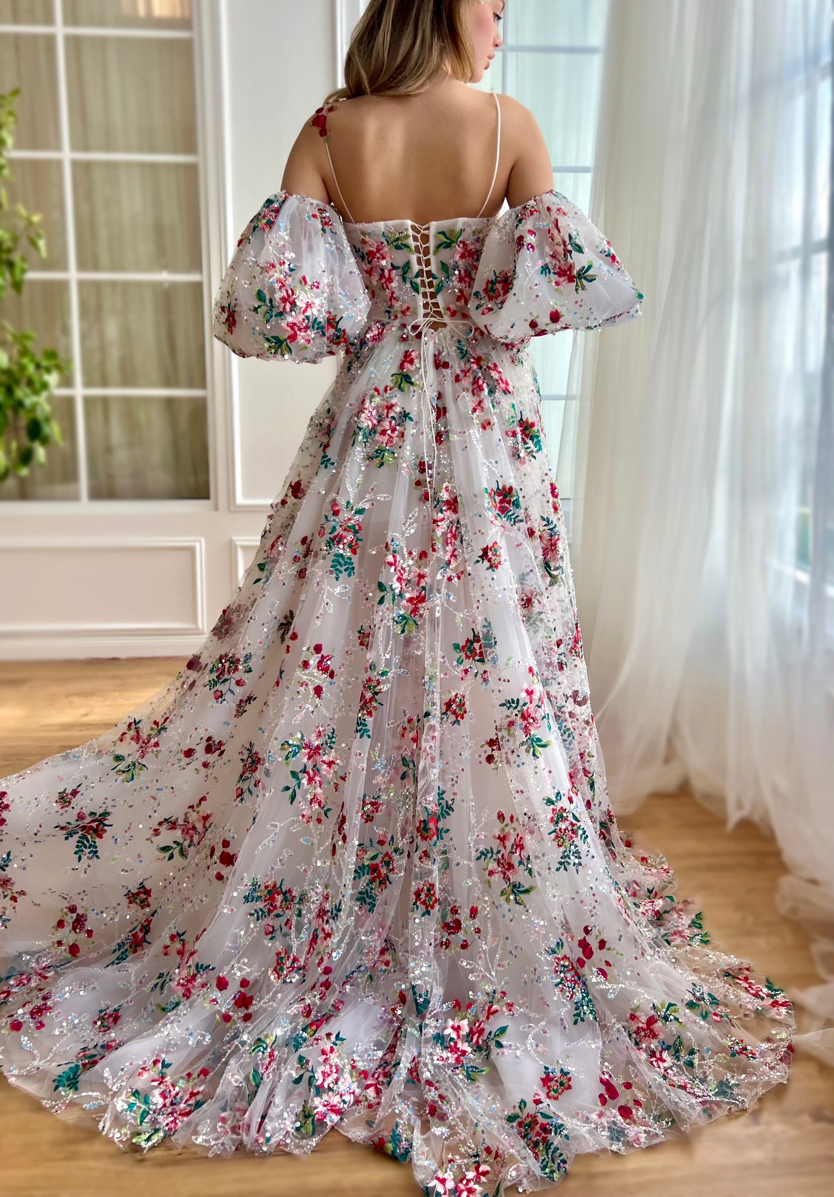 Romance in Botanical Garden Gown | Teuta Matoshi