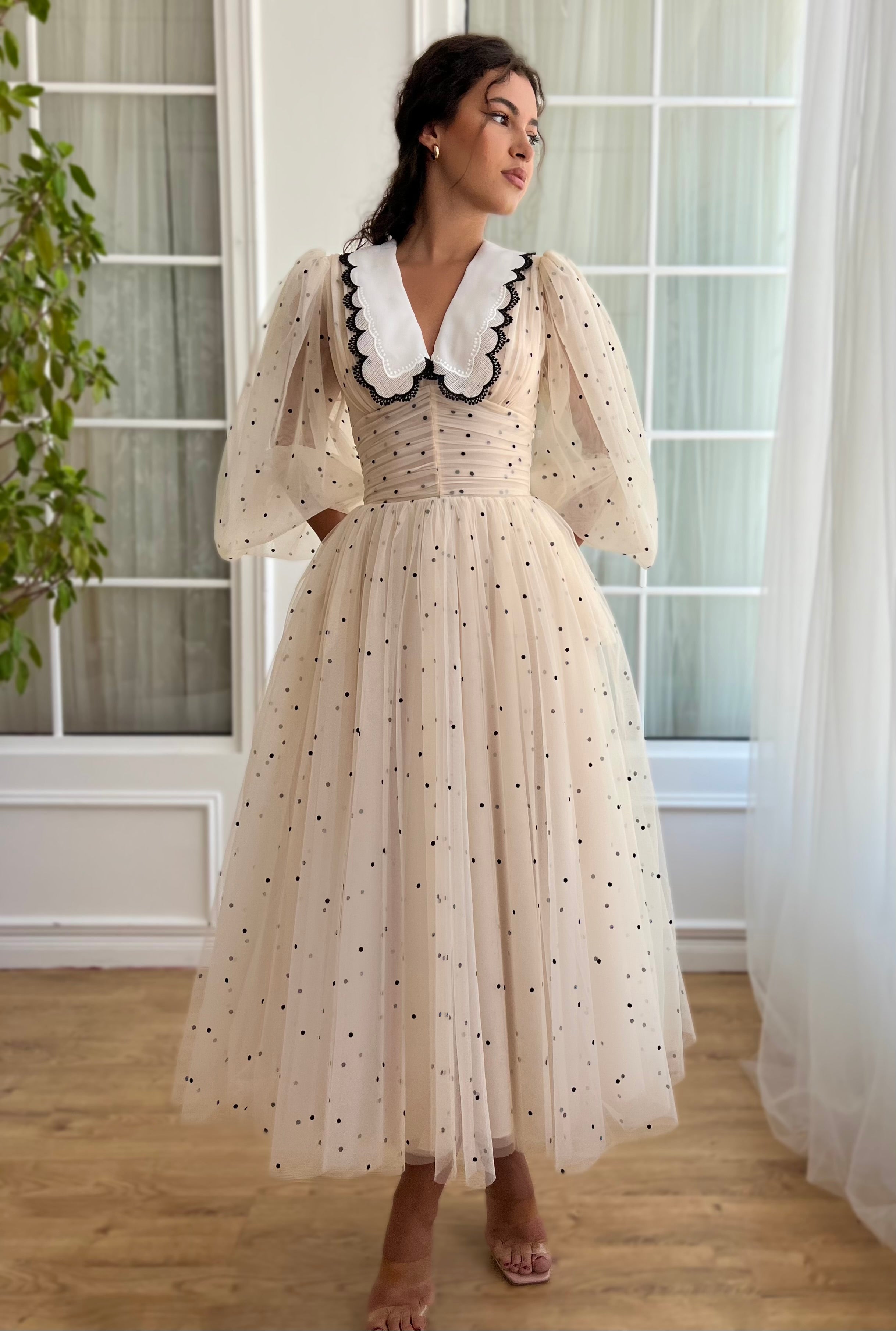 Classic Polka Dot Dress Teuta Matoshi