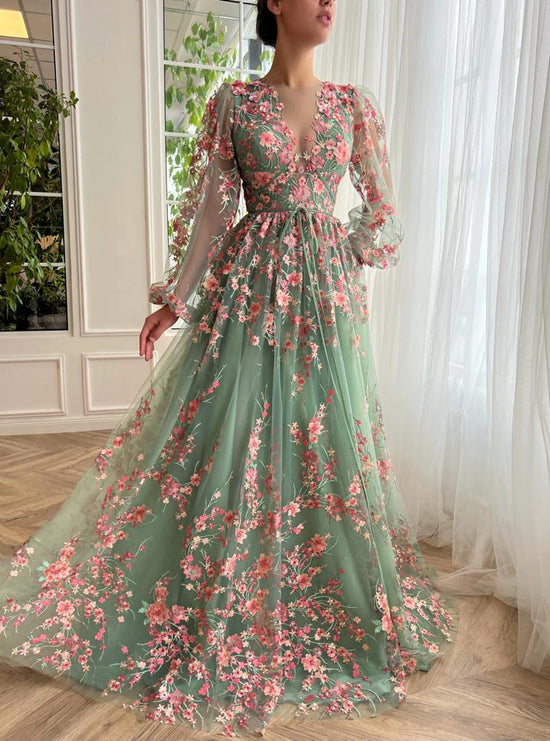 Blushed Rose Bouquet Gown | Teuta Matoshi