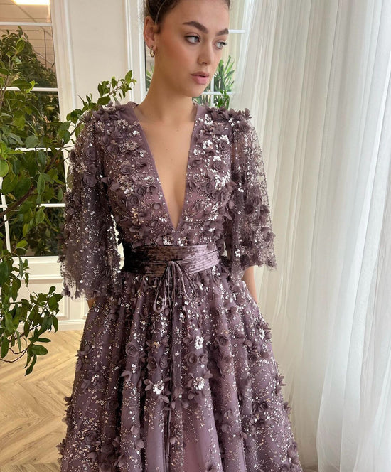 Mauve Posh Gown | Teuta Matoshi