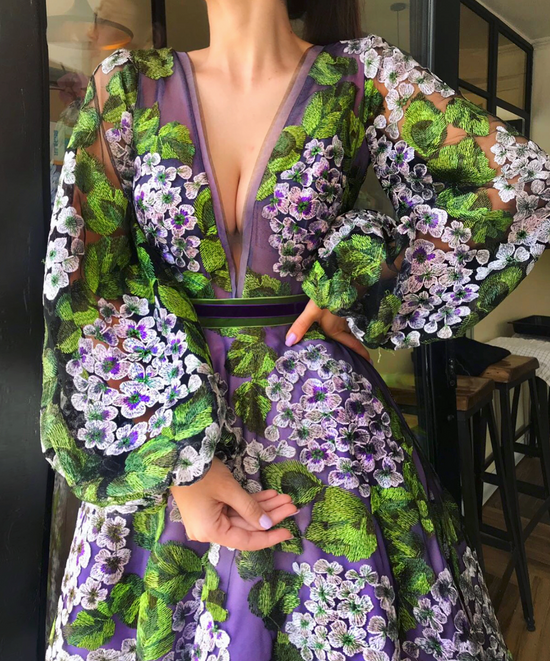 Lavender Flora Gown | Teuta Matoshi