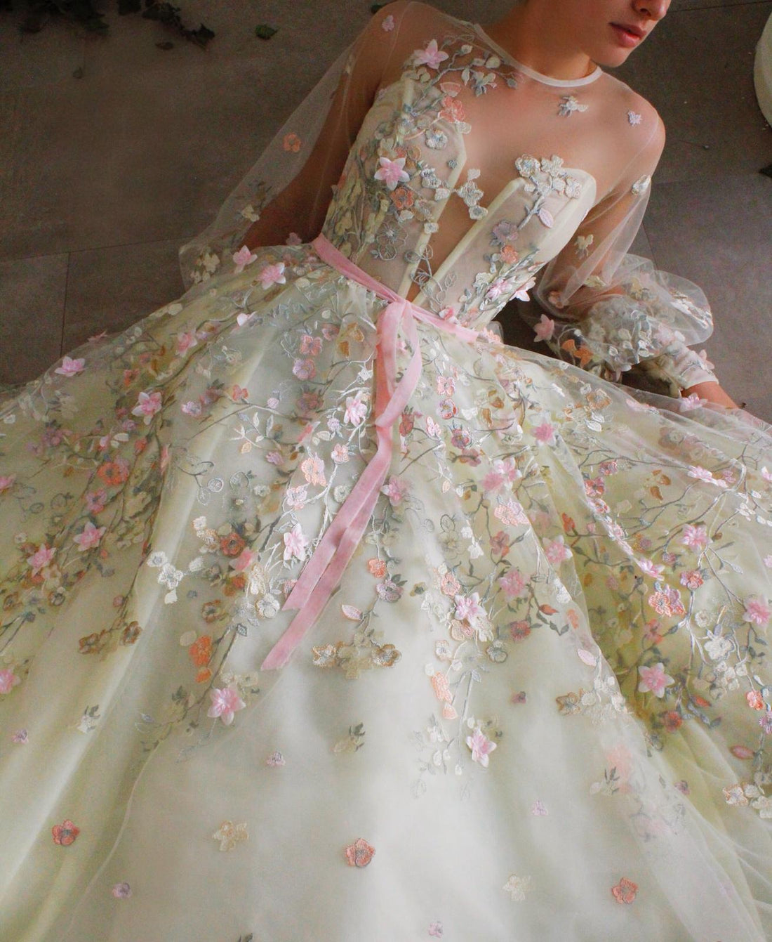 Dreamy Valley Flowers Gown | Teuta Matoshi