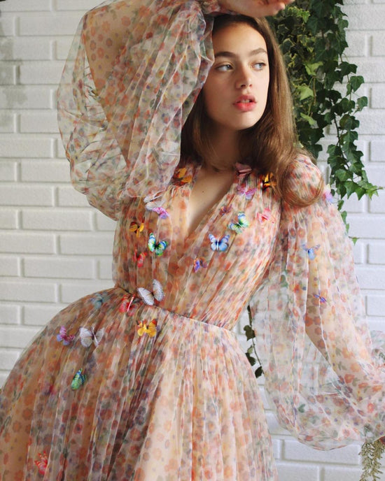 Forever Blooms and Butterflies Gown | Teuta Matoshi