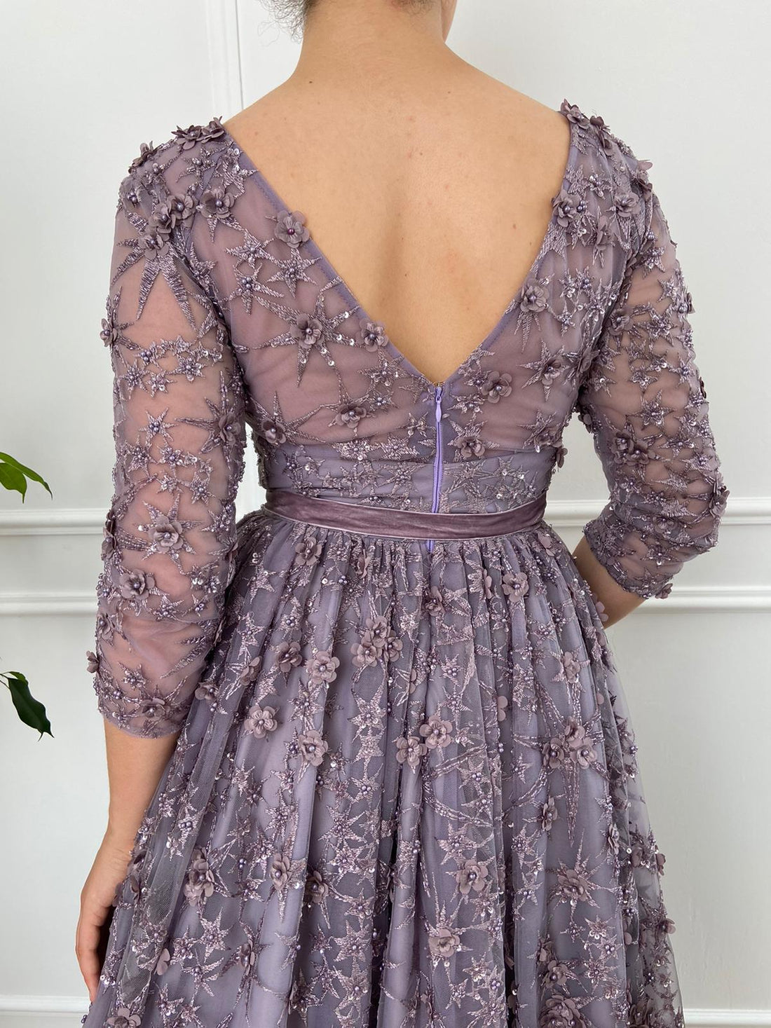 Lilac Laced Gown | Teuta Matoshi