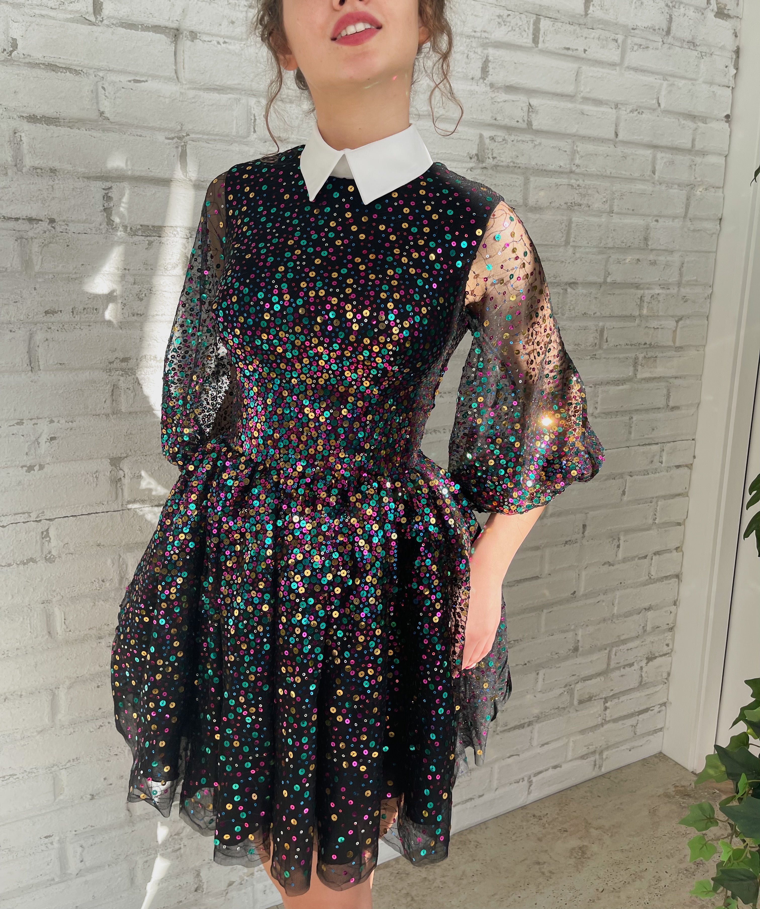 Rainbow Constellation Mini Dress | Matoshi Teuta