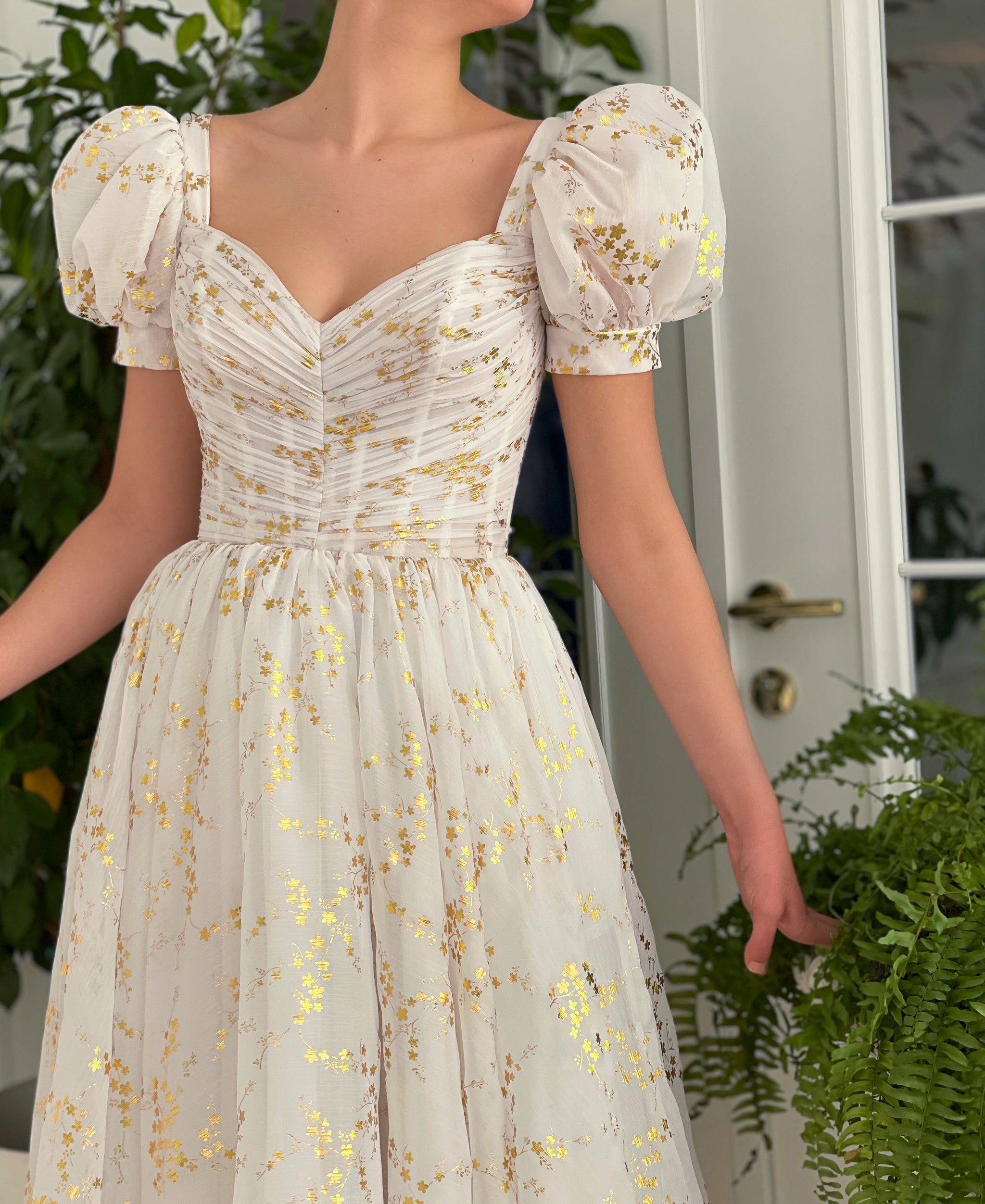 White Gilded Lily Tea Dress | Teuta Matoshi